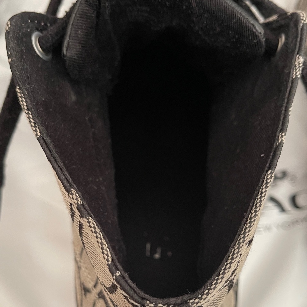 Coach Women's High-Top Sneakers - Black and Grey - Picture 6 of 8